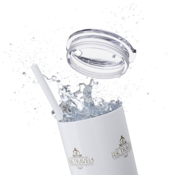 JEK Travels Skinny Tumbler with Straw, 20oz - Image 35
