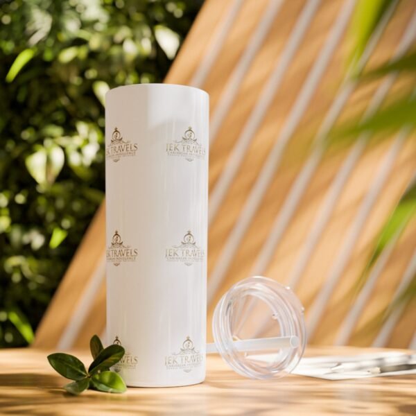 JEK Travels Skinny Tumbler with Straw, 20oz - Image 36