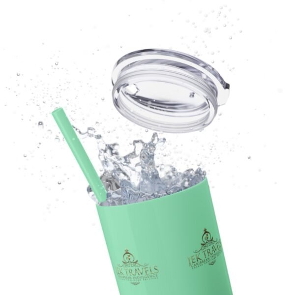 JEK Travels Skinny Tumbler with Straw, 20oz - Image 8