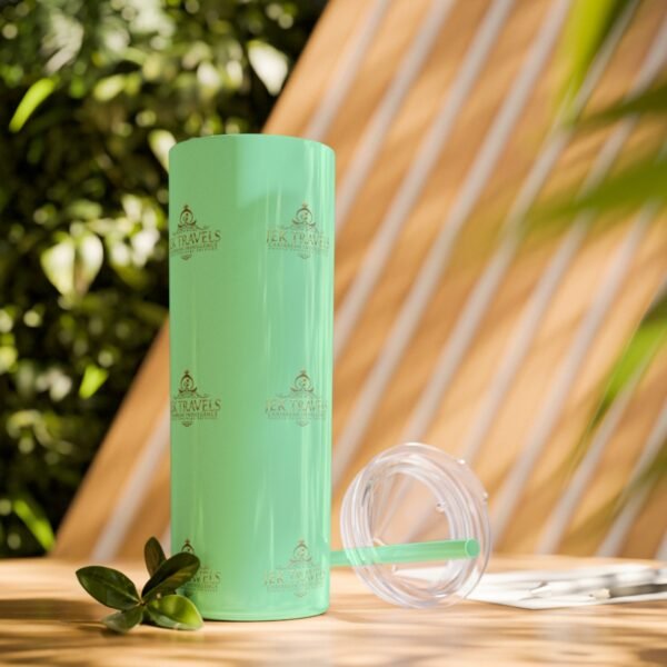JEK Travels Skinny Tumbler with Straw, 20oz - Image 9