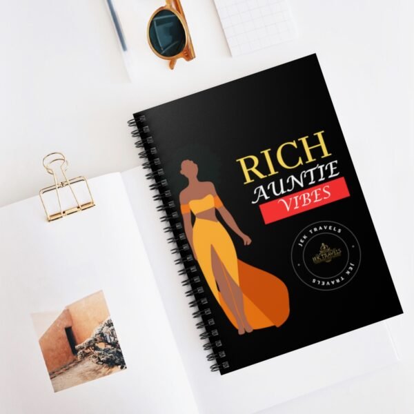 Rich Auntie Vibes Spiral Notebook - Ruled Line - Image 5
