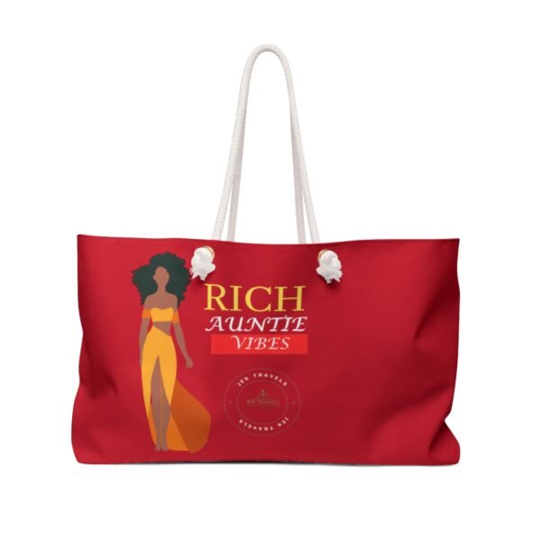 Rich Auntie Vibes Red Weekender Bag