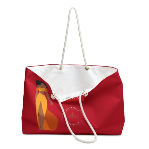 Rich Auntie Vibes Red Weekender Bag - Image 3