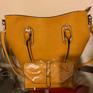 Gold Handbag and Matching Wallet