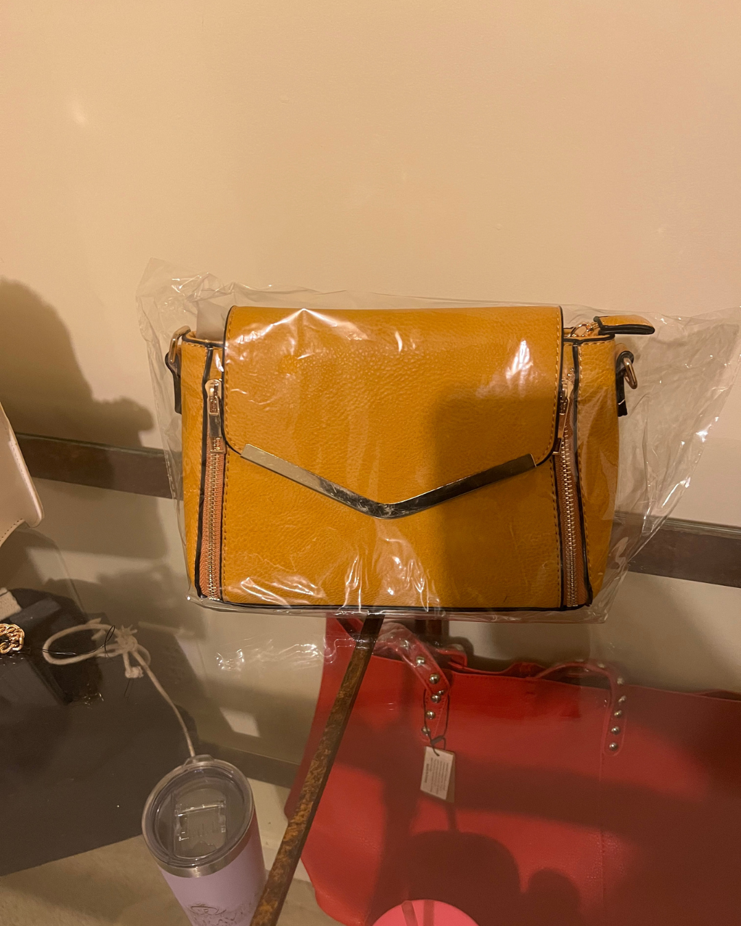 Gold Crossbody Handbag
