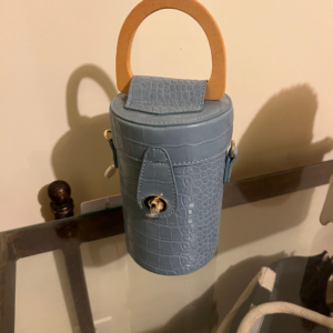 Bucket Crossbody Tote with Wooden Handle