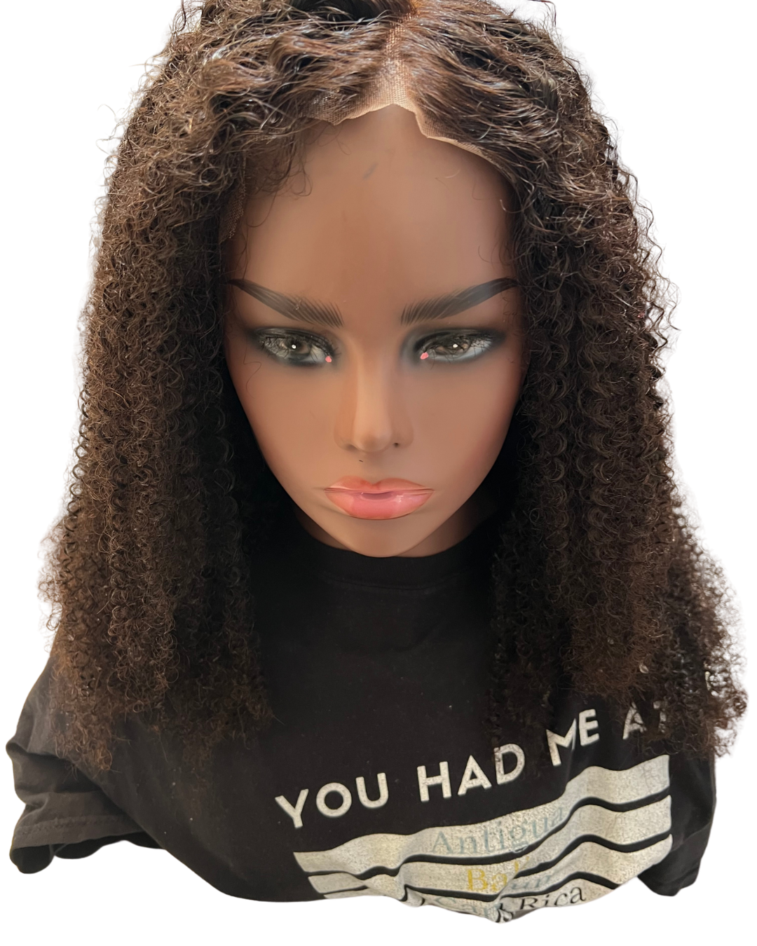 13x4 Transparent Lace Front Afro Kinky Curly Wig - Image 2